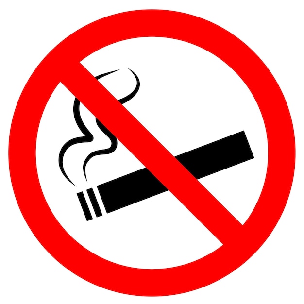 No smoking sign Stop cigarette symbol Vector illustration