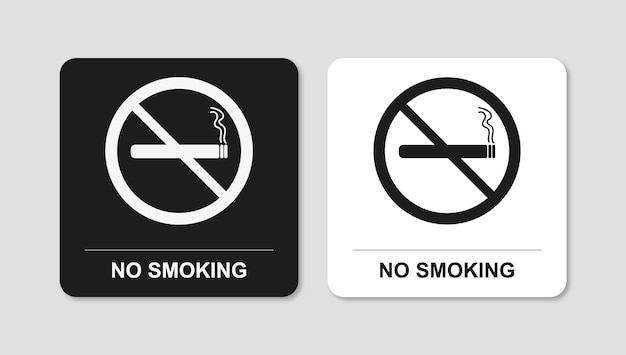 No Smoking Sign Vector Drawing