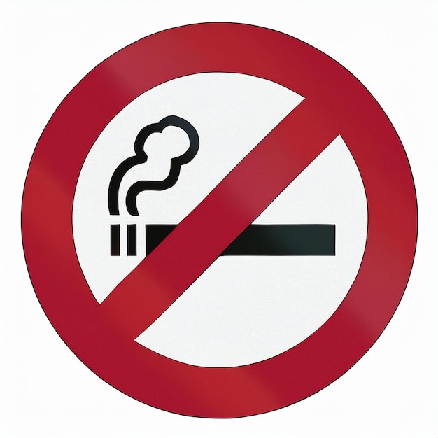 a no smoking sign with a red circle and a no smoking sign