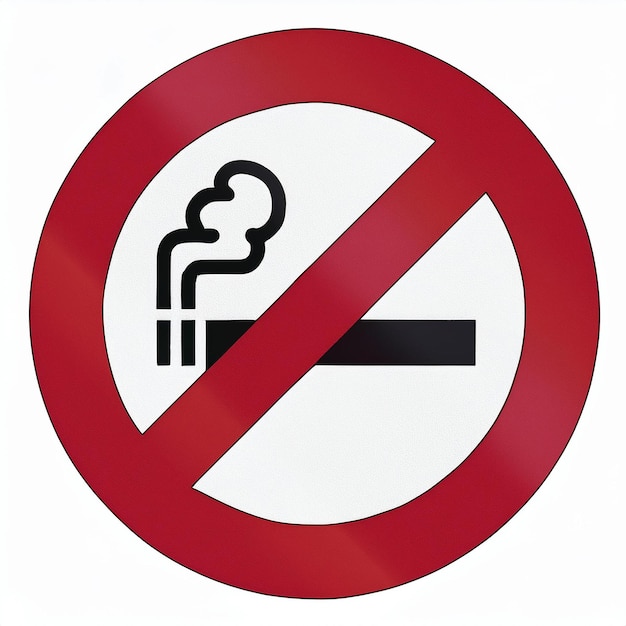 a no smoking sign with a red circle and a no smoking sign