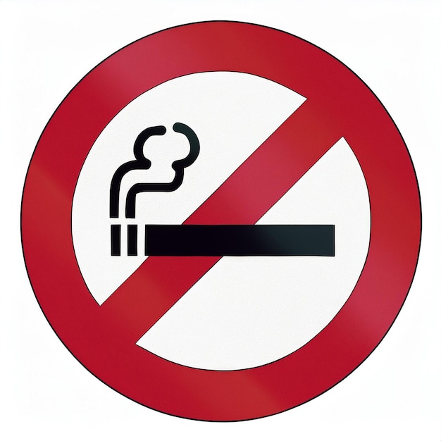 a no smoking sign with a red circle and a no smoking sign