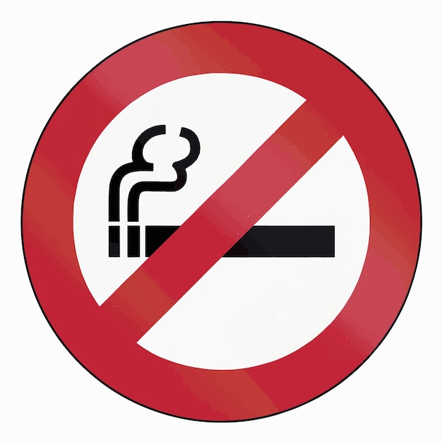 a no smoking sign with a red line through it