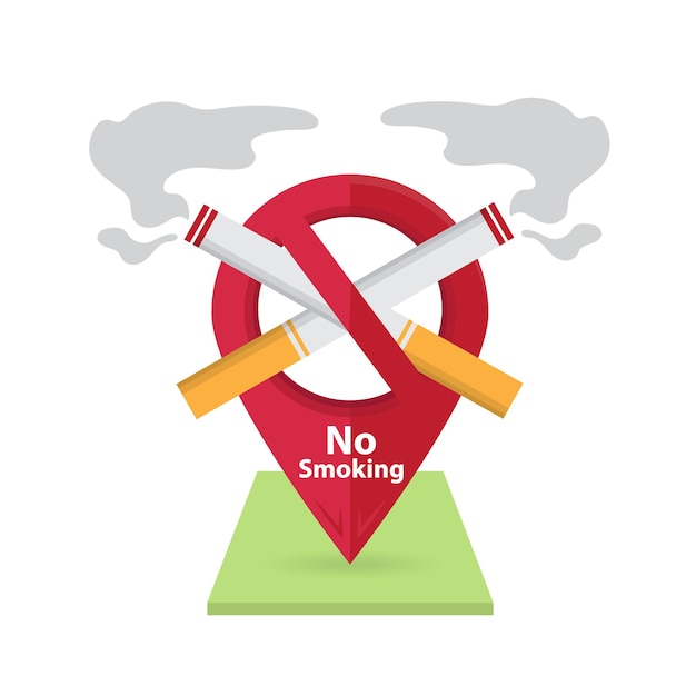 No smoking and Smoking area smoking cigarette fire hazard risk icon badge