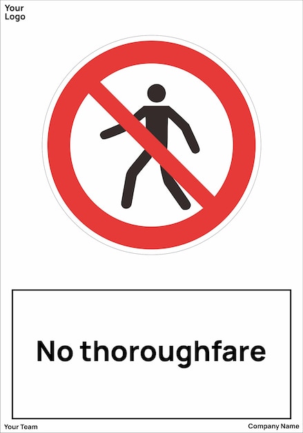 No thoroughfare signs symbol standard iso 7010