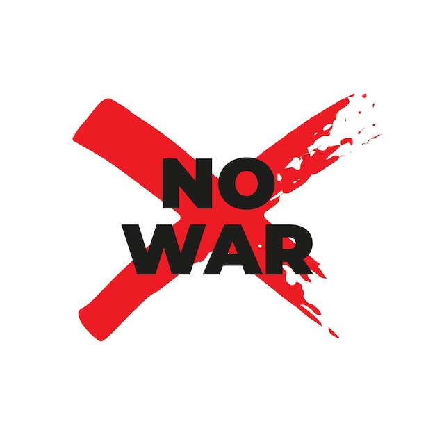 No war icon Stop the war concept symbol