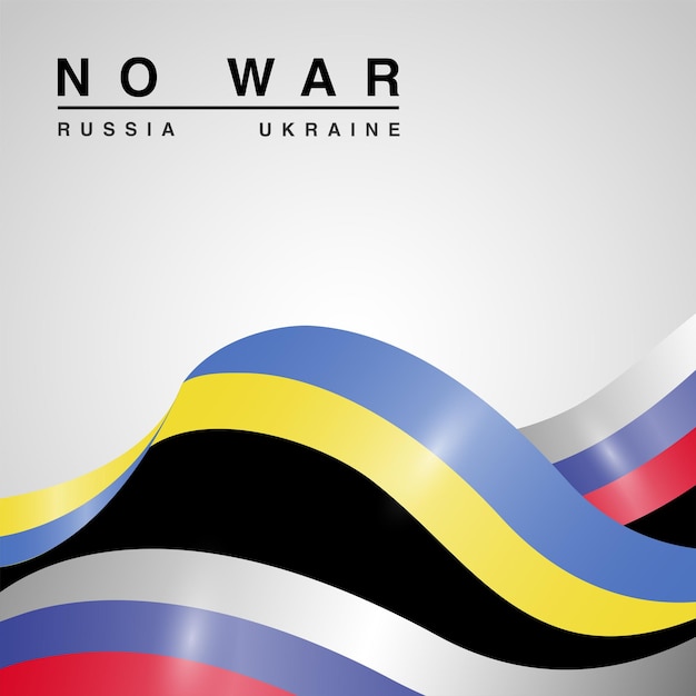 No war Ukraine Russia politics economy relationship conflicts concept Flags