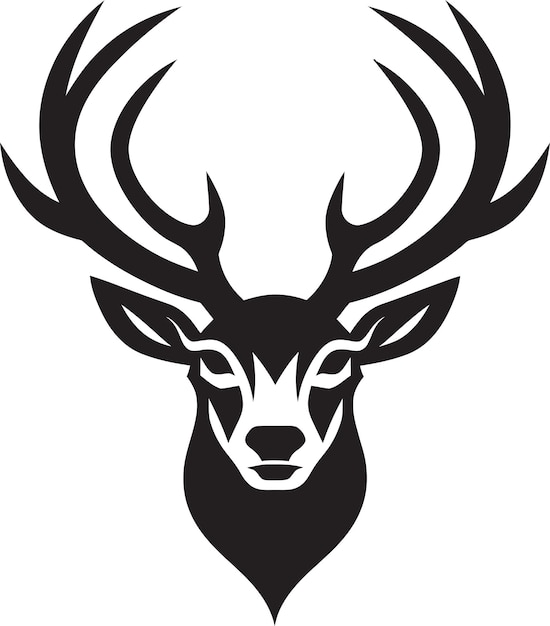 Noble Antlers Stylish Deer Head Logo Vector Forest Guardian Deer Head Emblem Vector Art