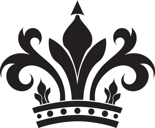 Noble Crown Icon Design Graphic Coronation Crest Logo Vector Design