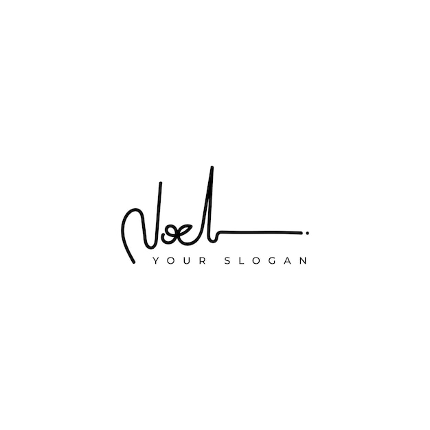 Vector noel name signature logo vector design