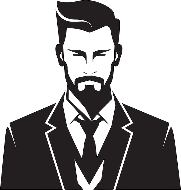 Noir Mystery Stylish Man Icon