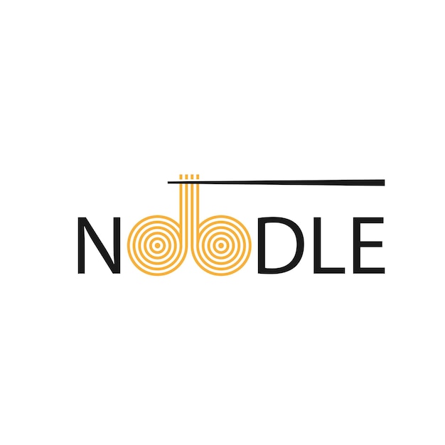 Noodle food restaurant logo design symbol