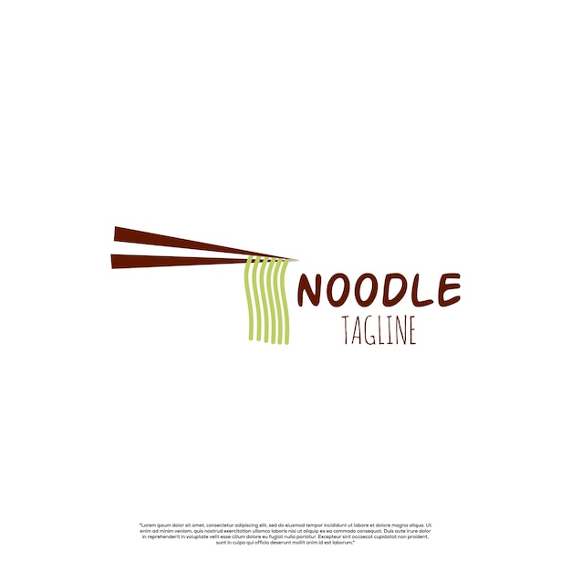 Noodle logo design noodles logo design concept vector