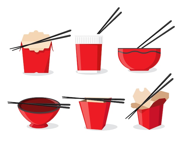 Noodle package vector illustration