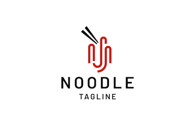 Noodle or ramen logo icon design template flat