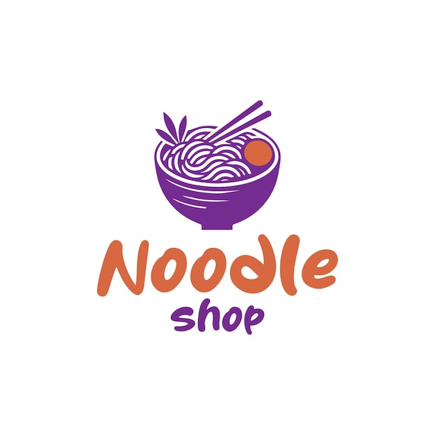 Noodle shop logo and sign design