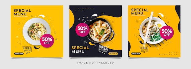 Noodle social media banner design