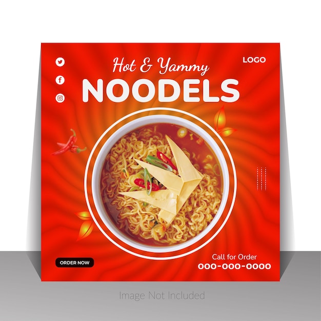 Noodles Food Poster design