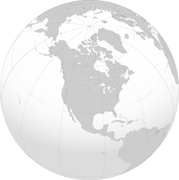 North America is a continent entirely within the Northern Hemisphere and almost all within the Western Hemisphere