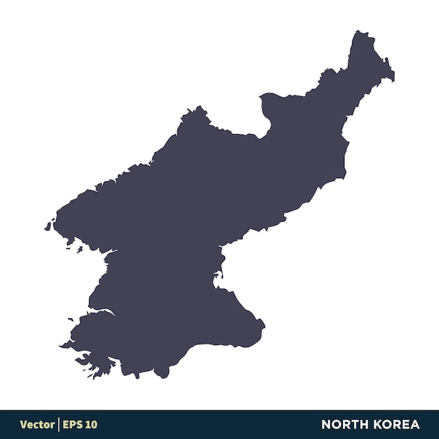 North Korea Asia Countries Map Icon Vector Logo Template Illustration Design Vector EPS 10