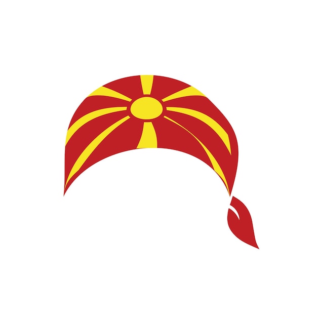 North Macedonia flag headband vector