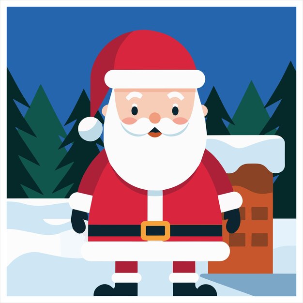 Vector north pole narratives vector illustrations of santa claus