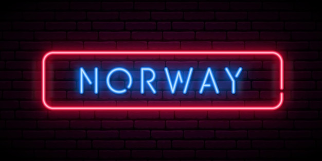 Norway neon signboard