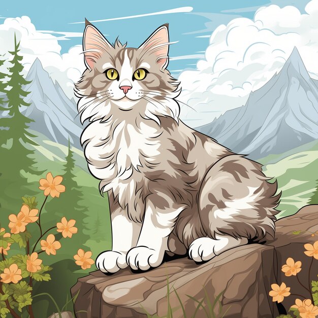 Norwegian Forest kitten cat