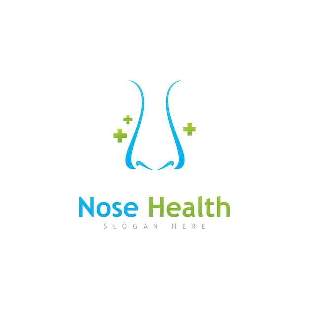 Nose Health logo vector Nose icon illustration design template