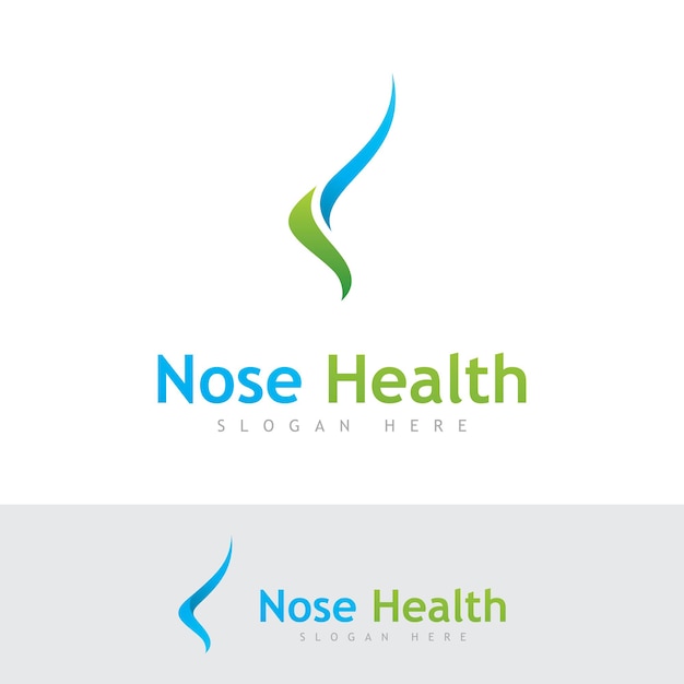 Nose Health logo vector Nose icon illustration design template