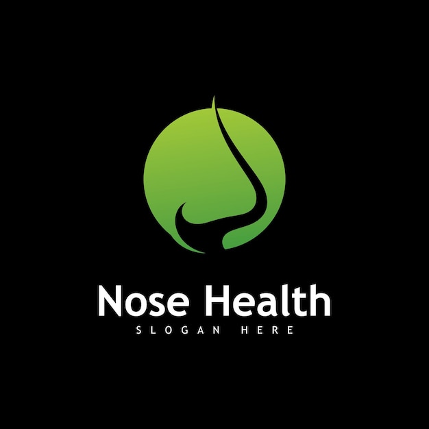 Nose Health logo vector Nose icon illustration design template