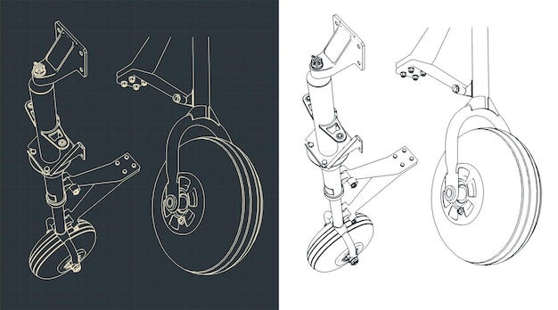 Nose landing gear blueprints