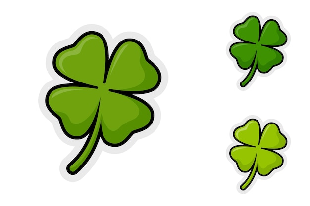 Note sticker set with Clover Leaf