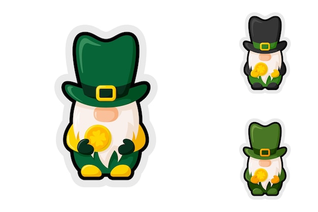 Note sticker set with Leprechaun