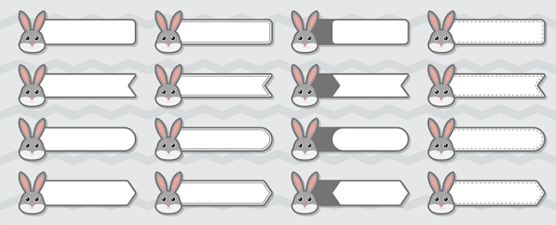 Note sticker set with Rabbit