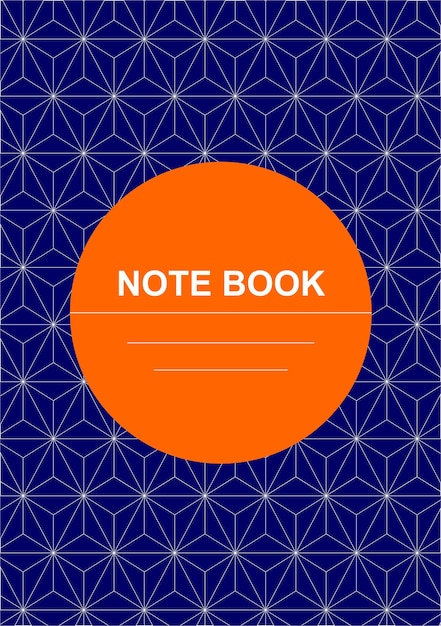 Notepad  Front Cover Design with Hexagon Pattern