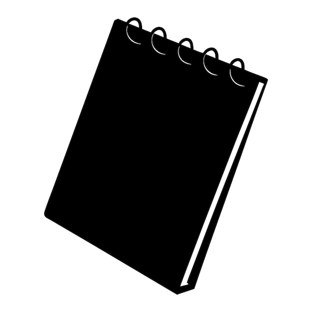 Vector notepad silhouette vector illustration