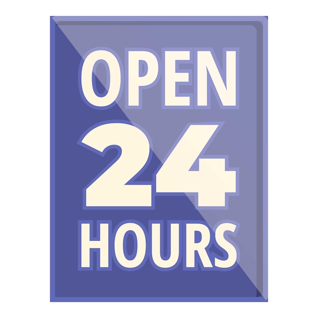 Vector notice opening hours icon cartoon vector notice sticker