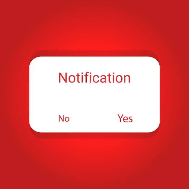 The Notification on the red background Reminder icon Vector illustration