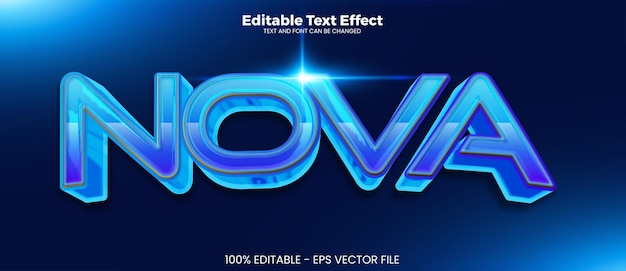 Nova editable text effect in modern trend style