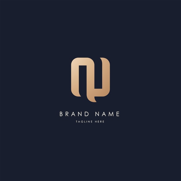 NP vector logo design vector image alphabetic luxury golden style