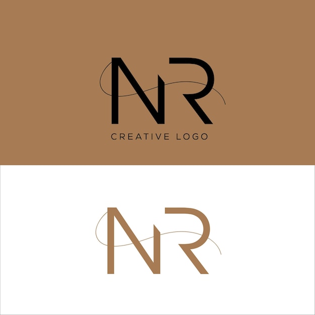 Vector nr initial letter logo design