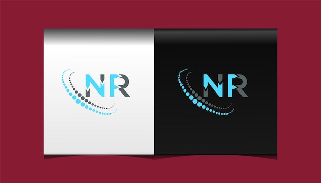 Vector nr initial modern logo design vector icon template