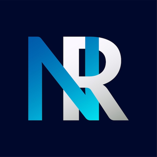 NR Letter logo design vector template