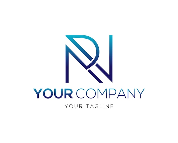 NR Or RN letter Logo Design Vector Template