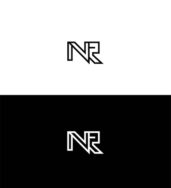 Vector nr rn letter logo identity sign symbol template