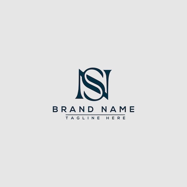 NS Logo Design Template Vector Graphic Branding Element.