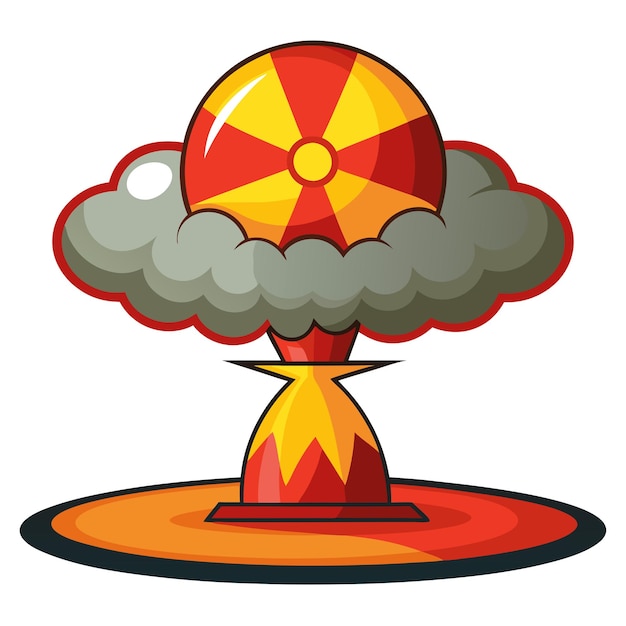 Nuclear bomb clip art and Vector Design With a White Background