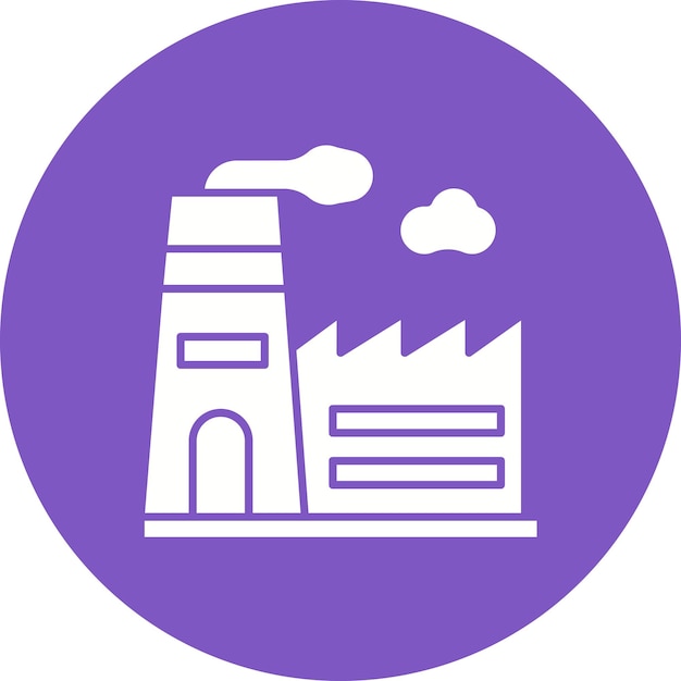 Nuclear Factory Vector Illustration Style