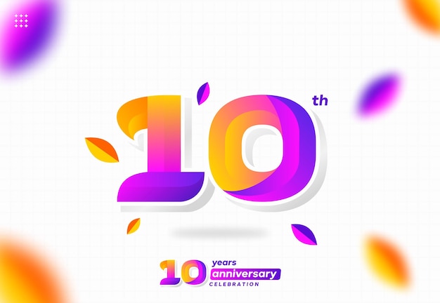 Number 10 logo icon design, 10th birthday logo number, anniversary 10