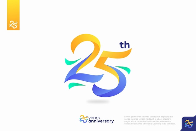 Number 25 logo icon design 25th birthday logo number anniversary 25